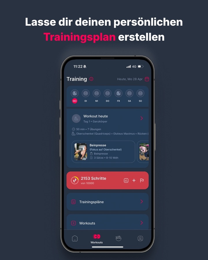Lasse dir deinen persönlichen Trainingsplan erstellen