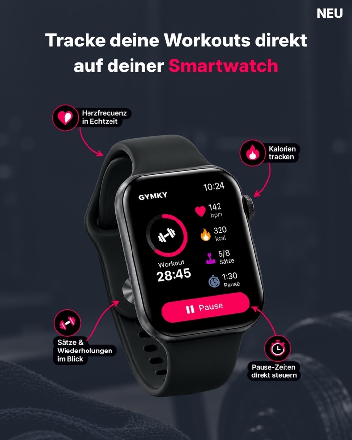 Tracke deine Workouts direkt auf deiner Smartwatch