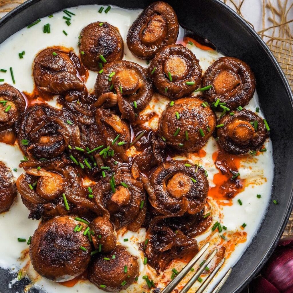 Champignons wie vom Weihnachtsmarkt